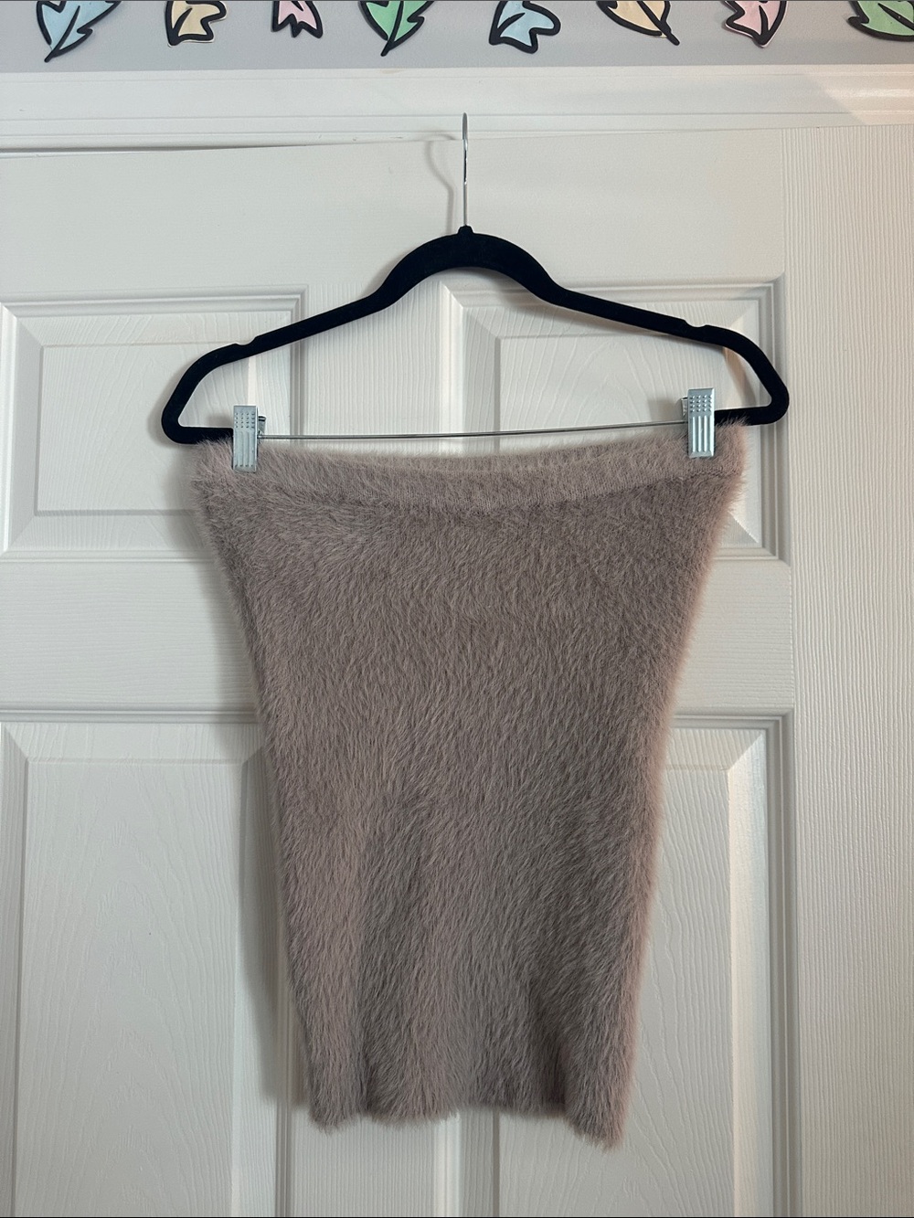 Windsor Taupe Fuzzy Tube Top